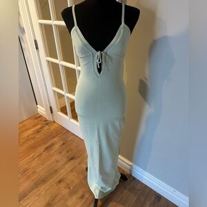 Meshki Pistachio Spaghetti Strap Dress